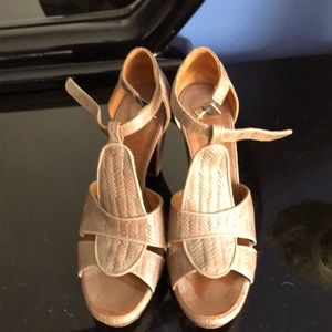 Chie Mihara t-strap pumps, beige, 8.